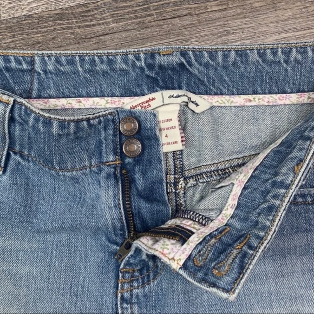 Abercrombie & Fitch A&F Denim Jean Mini Skirt 4 - Picture 4 of 4